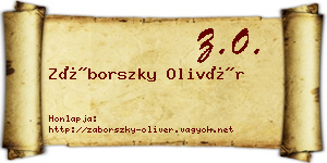 Záborszky Olivér névjegykártya